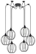 Φωτιστικό Οροφής SE21-BL-B10-BL6-GR2 ADEPT PENDANT Black Metal Grid Pendant+ - 51W - 100W - 77-8754