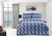 Παπλωματοθήκη Polycotton Υπέρδιπλη 220x240εκ. Αλκμήνη 454 Blue DimCol