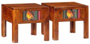 vidaXL Κομοδίνο 2 τεμάχια 40x40x36 cm μασίφ ξύλο ακακίας