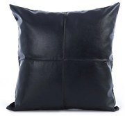 Μαξιλάρι Διακοσμητικό (Με Γέμιση) Lethal Black Nef-Nef Homeware 45X45 Τεχνόδερμα