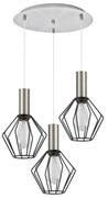 Φωτιστικό Οροφής Τρίφωτο Homelighting 77-8439 Nickel