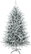 HOMCOM Τεχνητό Χριστουγεννιάτικο Δέντρο 180 εκ. τεχνητό έλατο με χιόνι, 1976 άκρες για εσωτερικούς χώρους