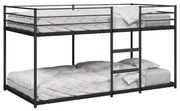 vidaXL Κουκέτα χωρίς στρώμα Μαύρο 90x190 cm Ατσάλι