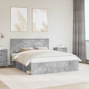 Σκελετός Κρεβατιού Σκυρόδεμα 160 x 200 cm Στερεά ξυλεία πεύκου