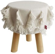 Σκαμπό 373-123-761 Φ28x34cm Beige