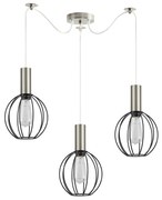 Φωτιστικό Οροφής Τρίφωτο Homelighting 77-8444 Nickel