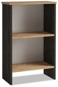 Βιβλιοθήκη μελαμίνης Flora Megapap χρώμα industrial grey - oak 52x25x80εκ.-GP022-0074,1