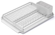 Στεγνωτήριο πιάτων Brabantia Sinkside 1000205, Ανακλινόμενος δίσκος αποστράγγισης, Σχάρα για μαχαιροπίρουνα, Ανοιχτό γκρι