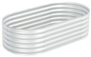 vidaXL Ζαρντινιέρα Υπερυψωμένη Ασημί 160x80x44 εκ. Γαλβανισμ. Χάλυβας