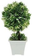 Τεχνητό Φυτό Σε Κασπώ 00-00-19323-3 12x22cm Green-White Marhome Συνθετικό Υλικό