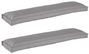 vidaXL Μαξιλάρια Pallet για παγκάκι 2 τεμ Γκρι 150x40x8 εκ Ύφασμα Oxford