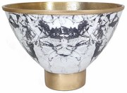 Artekko Ultra Διακοσμητικό Μπολ Μεταλλικό Χρυσό Μαύρο Λευκό (24x24x17)cm Artekko LB78235-BLAC