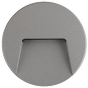 Απλίκα Φωτιστικό Τοίχου LED 3W 4000K IP65 Φ13,5cm Slim Pro Eurolamp-145-52094-Γκρι 145-52094