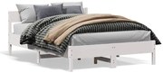 vidaXL Σκελετός Κρεβ. Χωρίς Στρώμα Λευκό 160x200 εκ Μασίφ Πεύκο