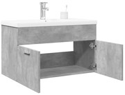 vidaXL Ντουλάπι Μπάνιου με Ενσωματωμένο Νιπτήρα Γκρι Σκυροδέματος