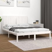 Σκελετός Κρεβ. Χωρίς Στρώμα Λευκό 160x200 εκ Μασίφ Πεύκο 3104424