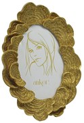 Κορνίζα Οβάλ Με Ανάγλυφα Σχέδια Χρυσό Polyester 10x15cm ANKOR