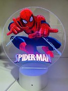 Φωτιστικό 3D Led Plexiglass Spiderman