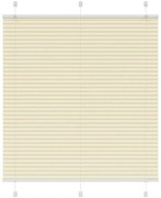vidaXL Πλισέ περσίδα Κρέμα 120x150 cm Πλάτος υφάσματος 119,4 cm
