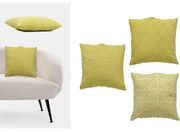 Μαξιλάρι Jacquard Κίτρινο Πολυεστέρας 45x45cm Σε 3 Σχέδια