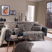 Ριχτάρι Toronto 04 Grey Teoran Πολυθρόνα 180x150cm Βαμβάκι-Ακρυλικό