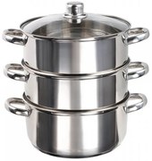 Κατσαρόλα Aτμού Livoo MEP121 Από ανοξείδωτο ατσάλι, με διάμετρο 24cm, 2 Βάσεις ατμού και καπάκι.