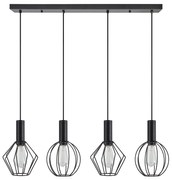 Φωτιστικό Οροφής  SE21-BL-4-4BL-GR12 ADEPT FLEX Black Pendant Black Metal Grid+ - 51W - 100W - 77-8907