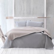 Κουβερλί Jazz 1 Σετ 2τμχ Grey-Beige Ρυθμός Ημίδιπλο Microsatin