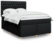 ΚΡΕΒΑΤΙ BOXSPRING ΜΕ ΣΤΡΩΜΑ ΜΑΥΡΟ 160X200 ΕΚ. ΥΦΑΣΜΑΤΙΝΟ 3291340