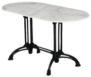WOODWELL Ε894,1EKO Τραπέζι Αίθριο Oval Μαντέμι, Μάρμαρο 70x110x74cm Oval Ε894,1