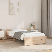 vidaXL Πλαίσιο Κρεβατιού 90 x 200 εκ. από Μασίφ Ξύλο