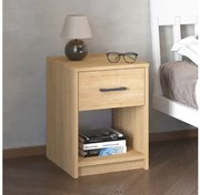 Κομοδίνο Scoty Megapap sapphire oak 40,2x35,3x55εκ. GP041-0087,2-GP041-0087,2-Καφέ GP041-0087,2