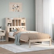Κρεβάτι Βιβλιοθήκη Χωρίς Στρώμα 90x190 εκ Μασίφ Ξύλο Πεύκου 3322327
