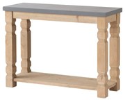 Artekko Console Κονσόλα Διώροφη από Ξύλο Ελάτης MDF Γκρι Φυσική Απόχρωση (106.5x40x79)cm - 48144