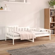 vidaXL Καναπές Κρεβάτι Λευκός 90 x 190 εκ. από Μασίφ Ξύλο Πεύκου