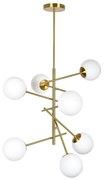 SE 110-7 PRATO PENDANT BRASS GOLD WITH 7 OPAL GLASSES Φ15 Γ4 HOMELIGHTING 77-4492