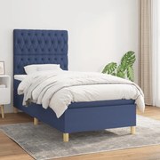 ΚΡΕΒΑΤΙ BOXSPRING ΜΕ ΣΤΡΩΜΑ ΜΠΛΕ 90X200 ΕΚ.ΥΦΑΣΜΑΤΙΝΟ 3142551