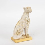 ΛΕΟΠΑΡΔΑΛΗ ΠΟΛΥΡΕΣΙΝ ΛΕΥΚΗ - ΧΡΥΣΗ 12.5x8.3x20.7cm (Συσκευασία 2 τεμαχίων)