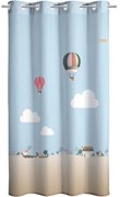 Κουρτίνα Παιδική Soft-Touch Village Light Blue Saint Clair 160x240 cm 160x240cm Πολυέστερ