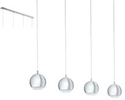 Φωτιστικό κρεμαστό ράγα LED CONESSA μεταλλικό χρώμιο &amp; γυαλί Eglo-95912-Χρώμιο 95912