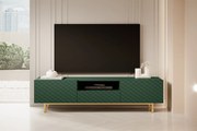 Έπιπλο Tv Karma II 2K1SZ 190x49x42cm Πράσινο ματ / χρυσά πόδια - BOG4589