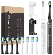 Sonic toothbrushes with tips set and 2 holders Bitvae D2+D2 (white and black)