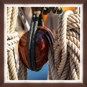 Κάδρο Seagoing Iii Fa13390 70X70Cm White-Brown Mindthegap Τετράγωνοι Wood