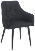 CAMERON BLACK ΥΦΑΣΜΑ ΠΟΛΥΘΡΟΝΑ ΜΕΤΑΛΛΙΚΗ - (58X56X87εκ.), Χρώμα: BLACK - ZITA PLUS