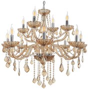 Artekko Chandelier Πολυέλαιος 12φωτος Μελί Κρύσταλλο (80x80x80)cm