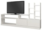 Σύνθεση Tηλεόρασης Pesaro 212808 165x25x91,3cm White Μελαμίνη