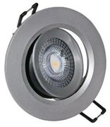 Σποτ Χωνευτό LED Ψευδορoφής Κινητό Στρογγυλό 5W Lumen 21-051600 Ασημί