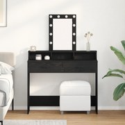 vidaXL Τραπέζι περιποίησης Μαύρο 100 x 41 x 140 εκ. Επεξεργασμένο ξύλο