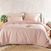 Παπλωματοθήκη Masters (Σετ 3τμχ) Pink Ρυθμός Υπέρδιπλo 225x250cm Βαμβάκι-Πολυέστερ