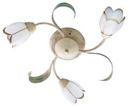 Φωτιστικό Οροφής Τρίφωτο Homelighting Caren 77-2190 White